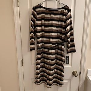 NWT Beautiful Sharagamo striped jersey dress